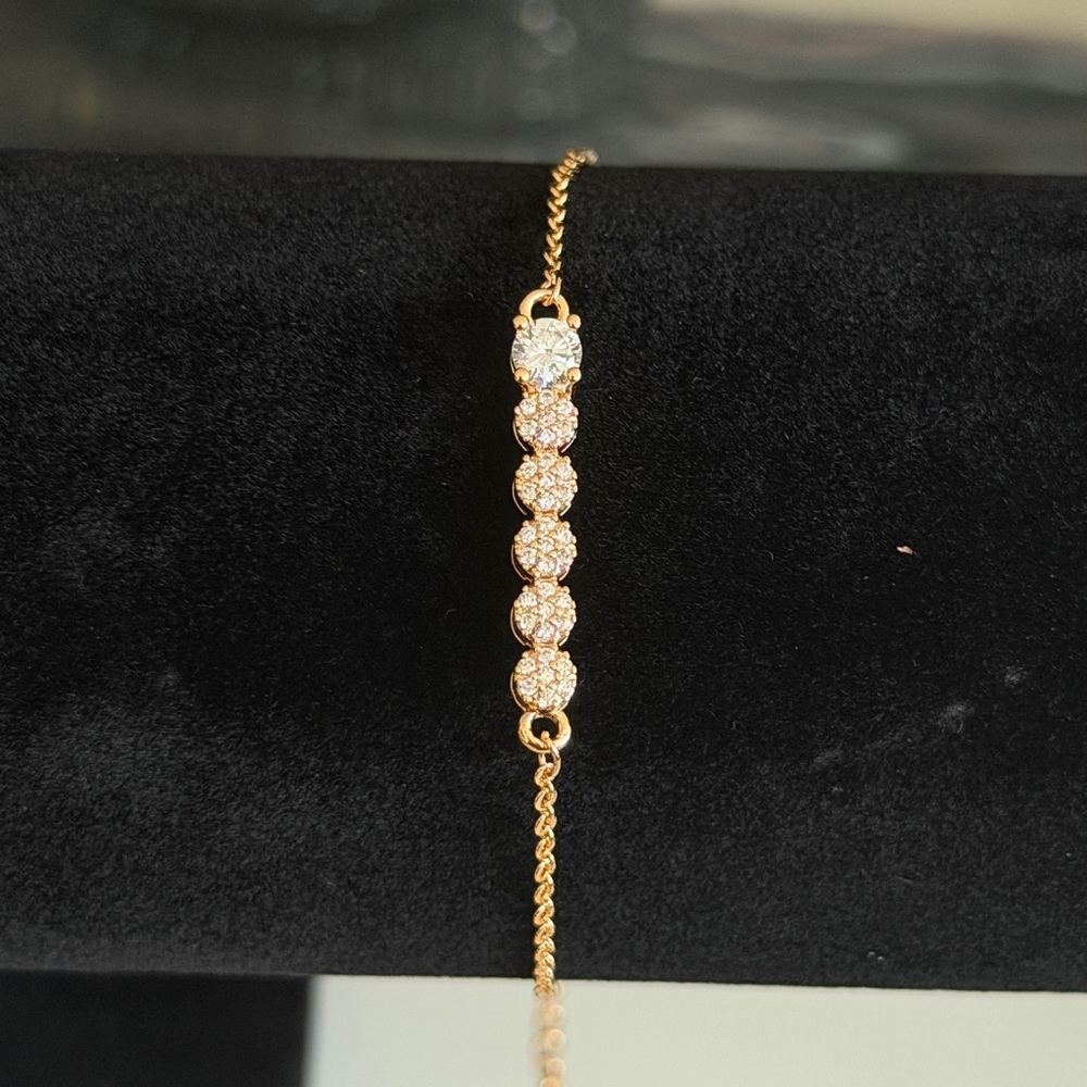 Gold Bracelet with Cubic Zirconia stones